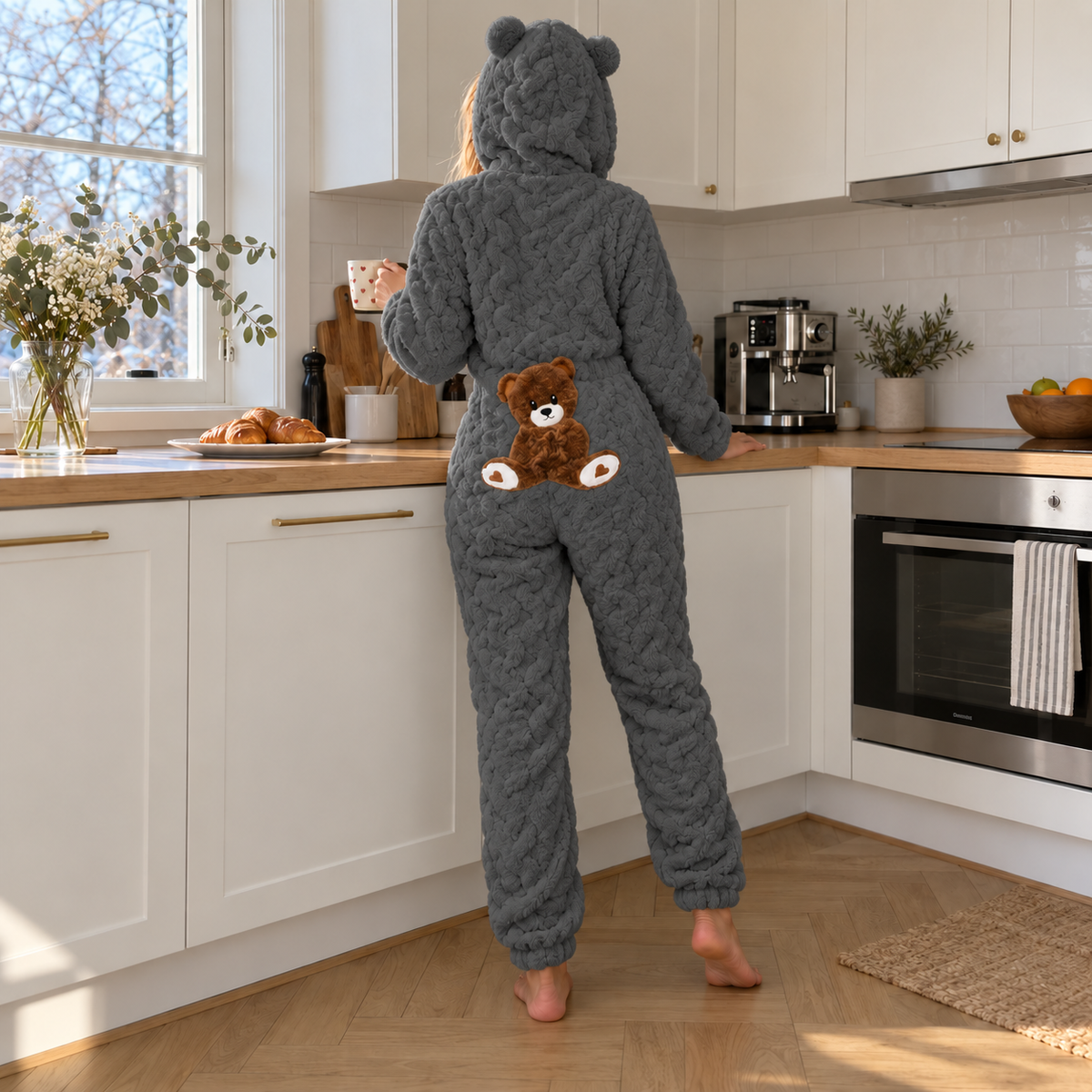 Emmi - Combinaison pyjama teddy à oreilles d'ours