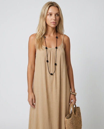 Robe longue dos nu fluide — Albane