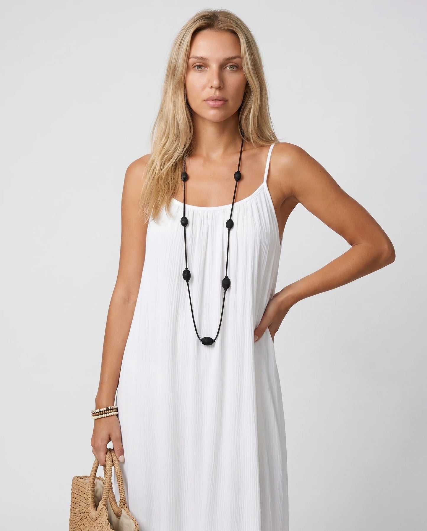 Robe longue dos nu fluide — Albane
