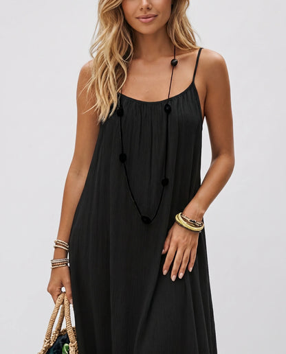Robe longue dos nu fluide — Albane