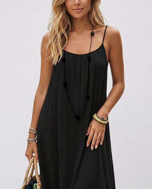Robe longue dos nu fluide — Albane