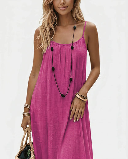 Robe longue dos nu fluide — Albane