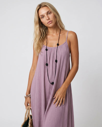 Robe longue dos nu fluide — Albane