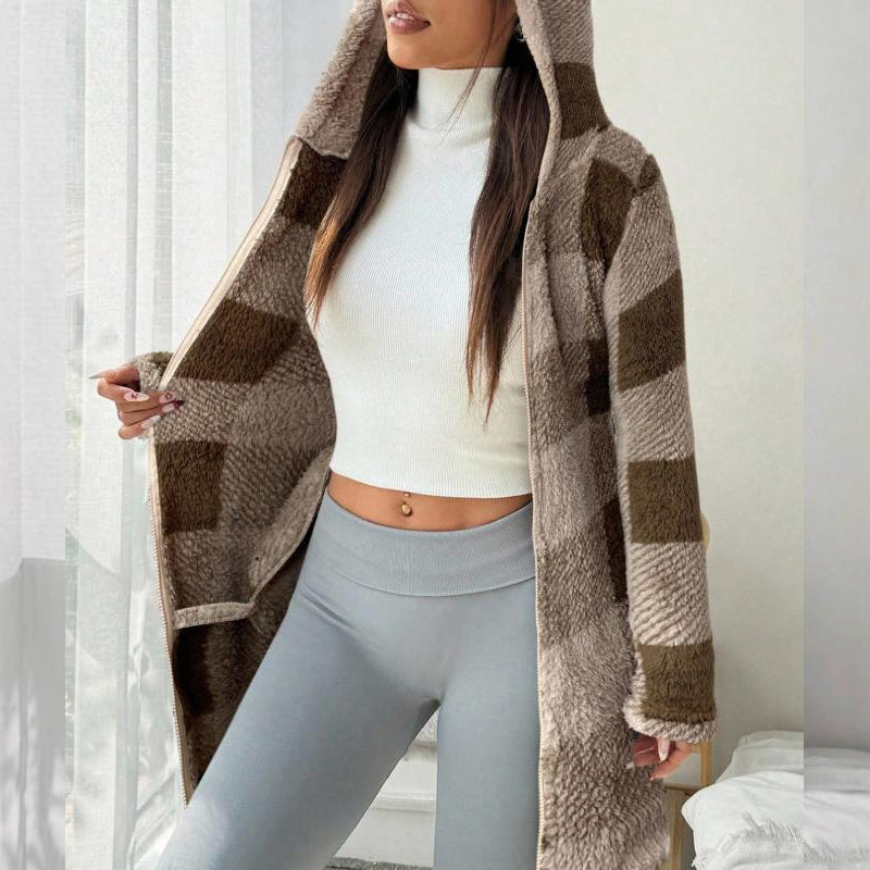 Veste à capuche "cocoon chic"