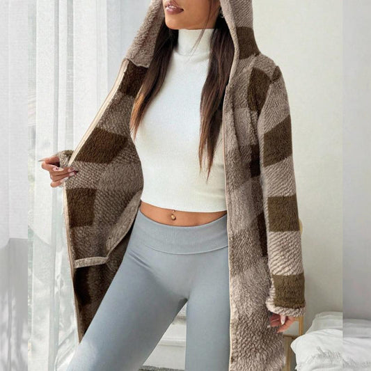 Veste à capuche "cocoon chic"